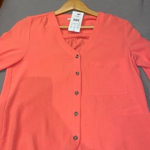 Laura flamingo button up shirt